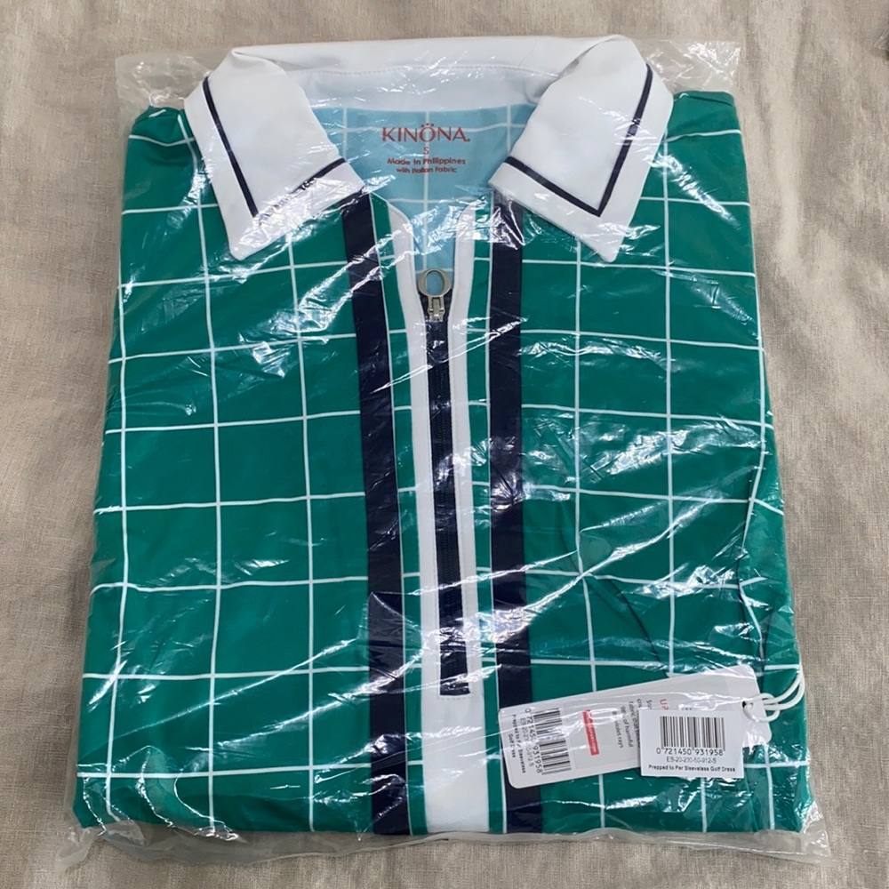 KINONA Prepped to Par Sleeveless Golf Dress in GREEN